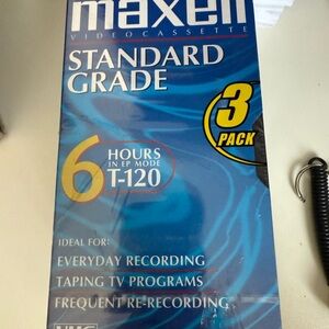 Maxell Standard Grade VHS T-120 3-Pack